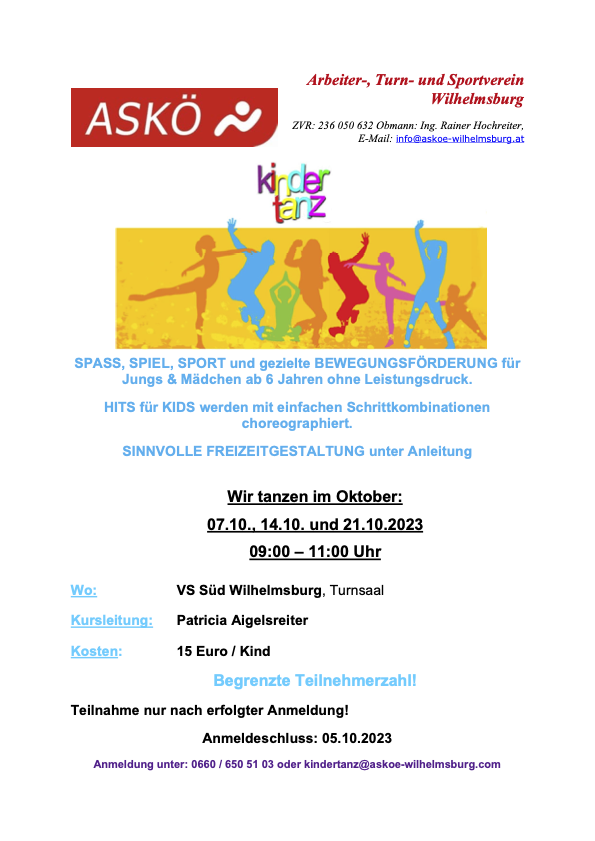 Flyer Kindertanz